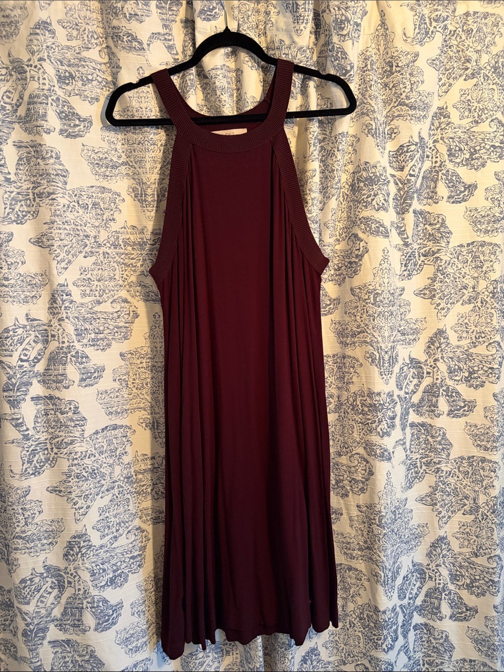 LOFT Sleeveless Midi Dress in Wine